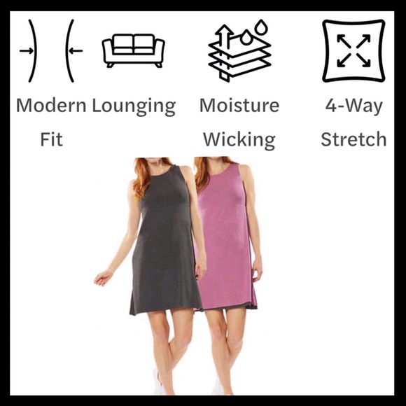 32 DEGREES Cool Reversible Dress Pink (Heather Scarlet & Heather Charcoal) - Picture 5 of 12